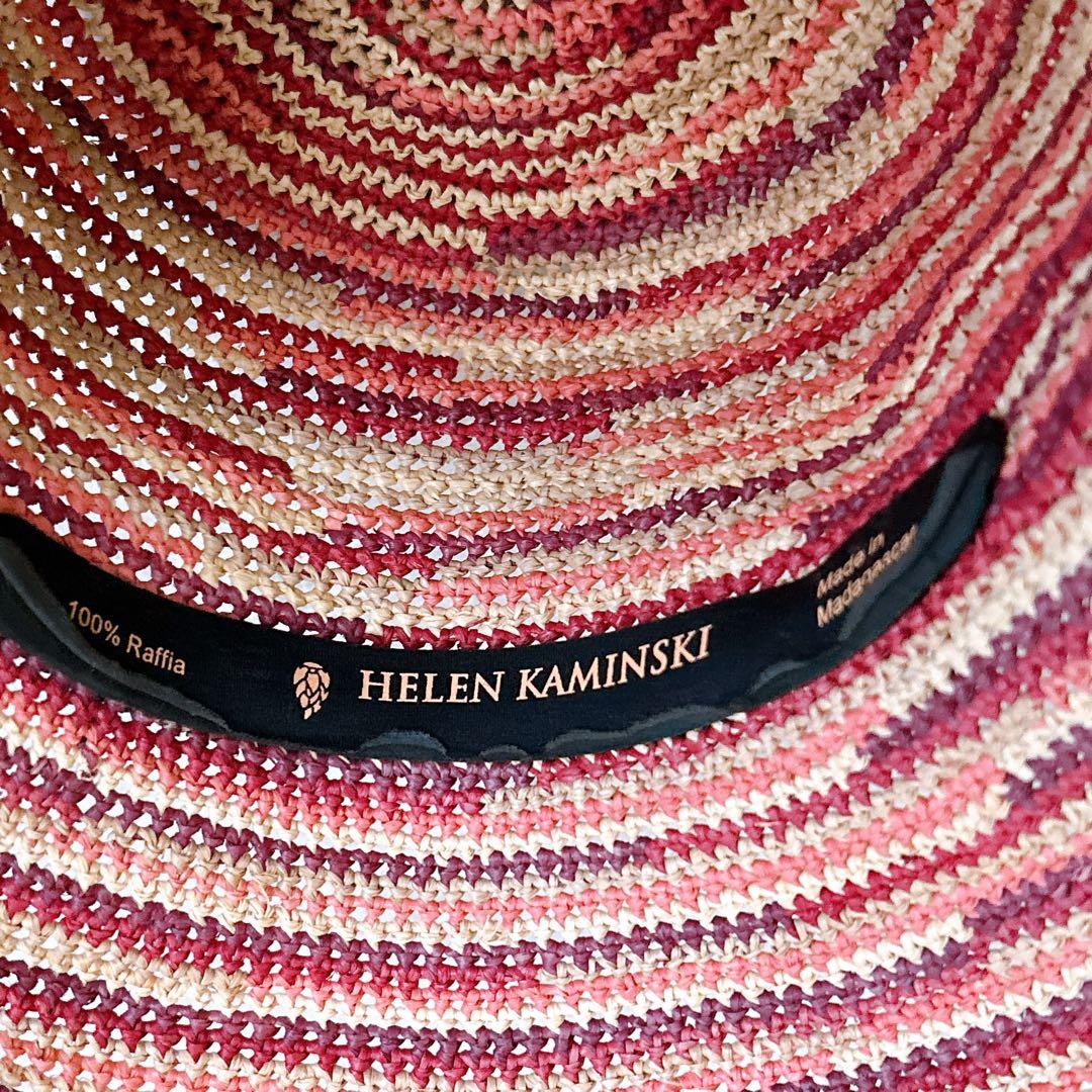 タグ付き✨ヘレンカミンスキー ラフィアハット プロバンス10 ピンク系
