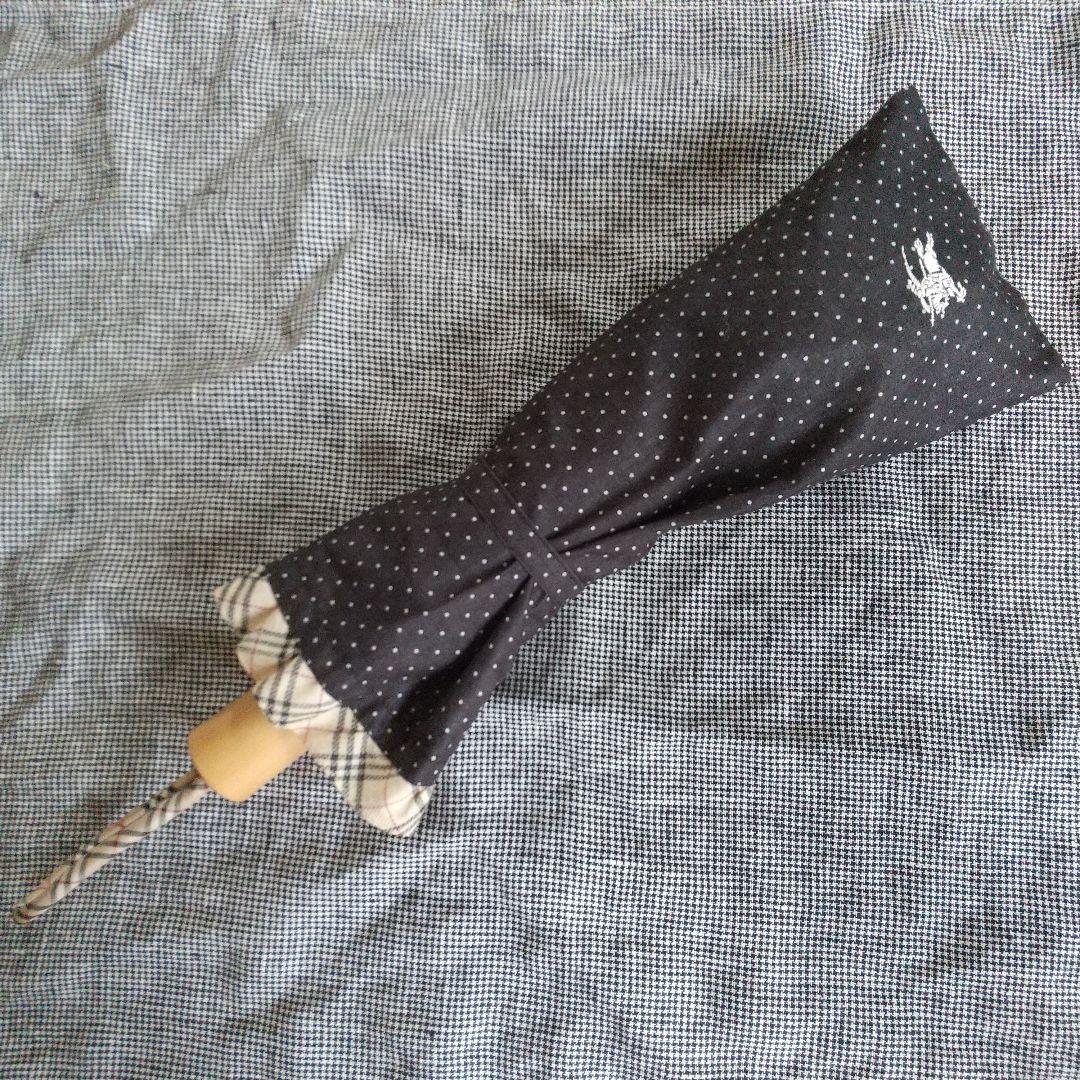 バーバリー BURBERRY ノバチェック ドット柄 フリル 折り畳み傘 日傘