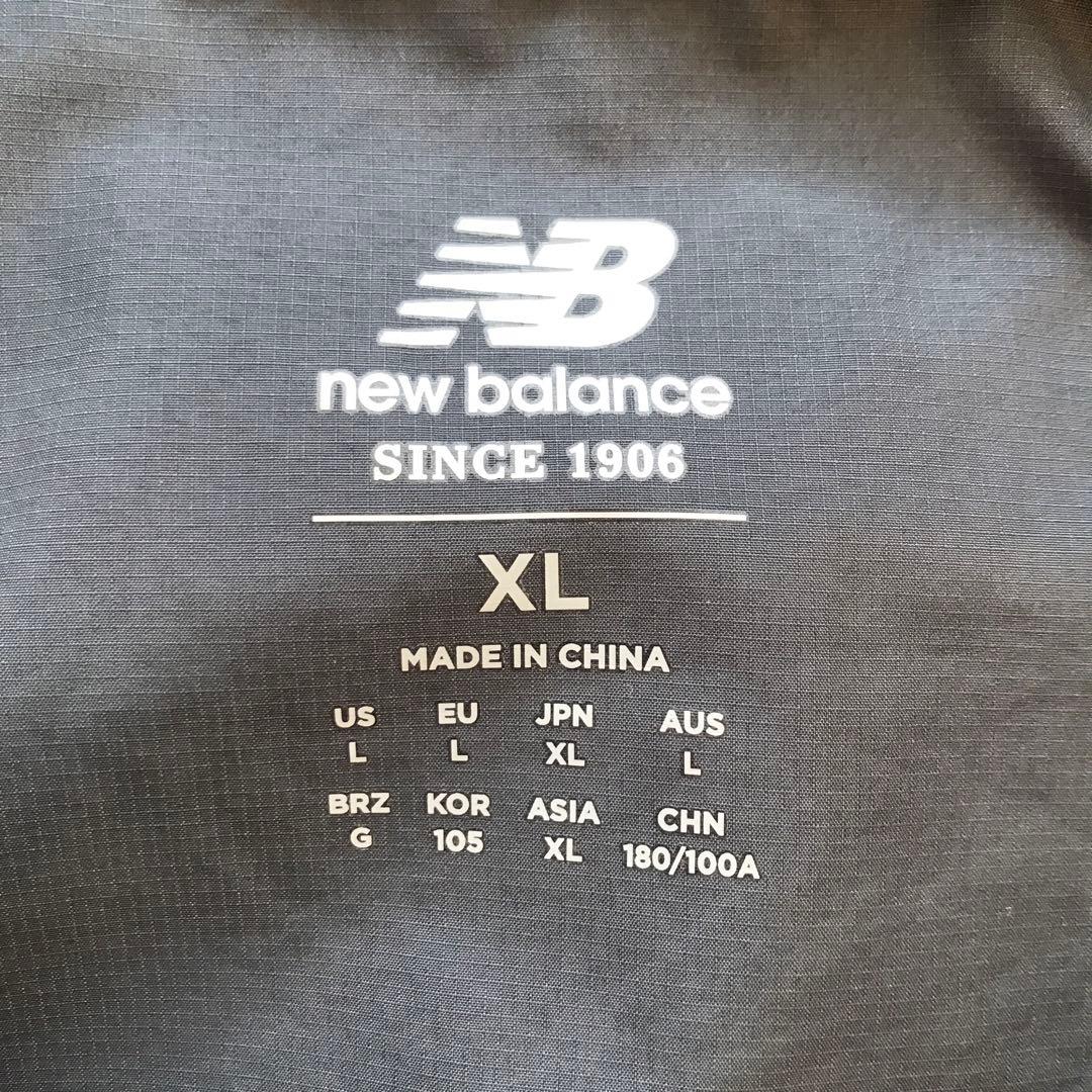 New Balance ウィンドブレーカー XL 黒/グレー