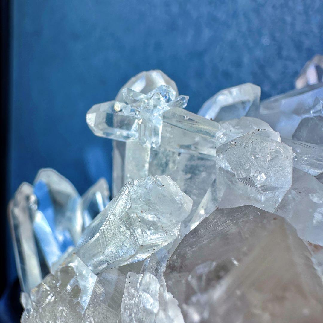 希少高透明度❗️マニカラン産キラキラ☆ヒマラヤ水晶クラスター超強いパワーA1396