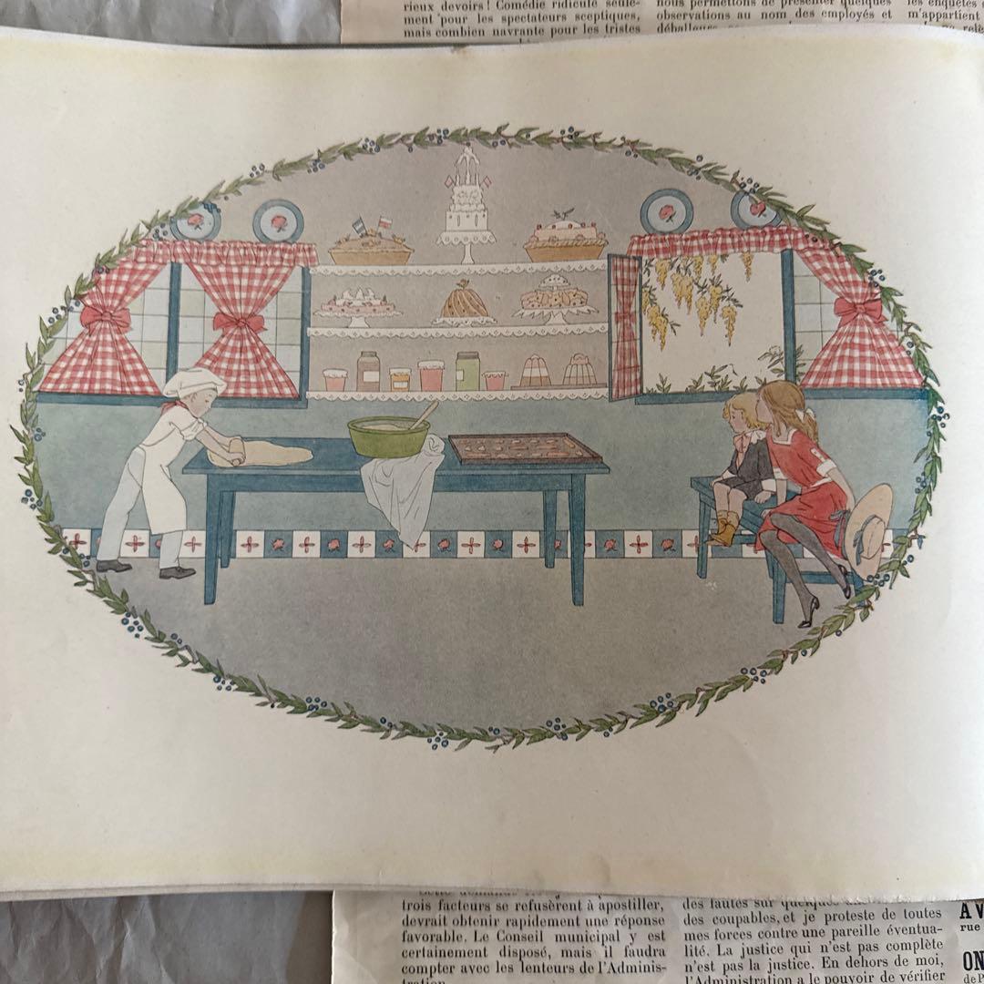 1911年アンティーク美しい絵本フランス語　洋書ジャンクジャーナル古書ルメール