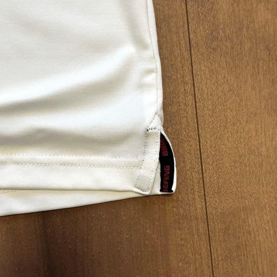 ブリーフィング　メンズ　サイズXL ホワイト　モックネック　半袖　ゴルフウェア