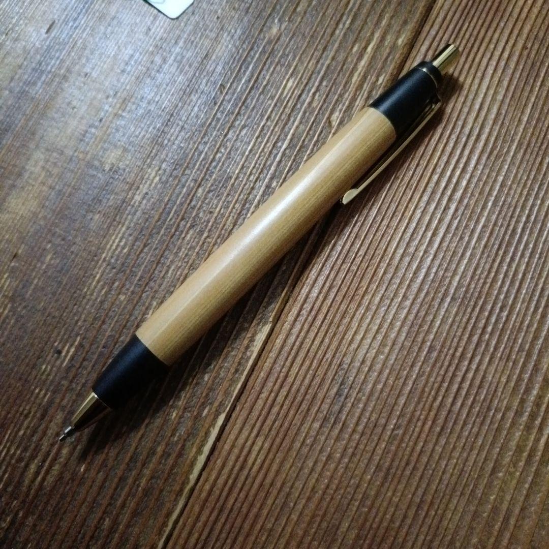 野原工芸　木曽ヒノキ　シャープペンシル　ゴールドクリップ