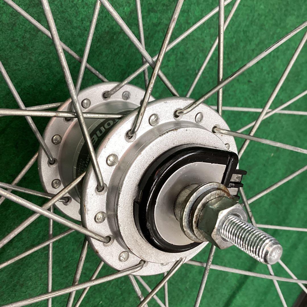 ステンレスリム　27インチ 前輪　ハブダイナモ j2端子 フロント MD11