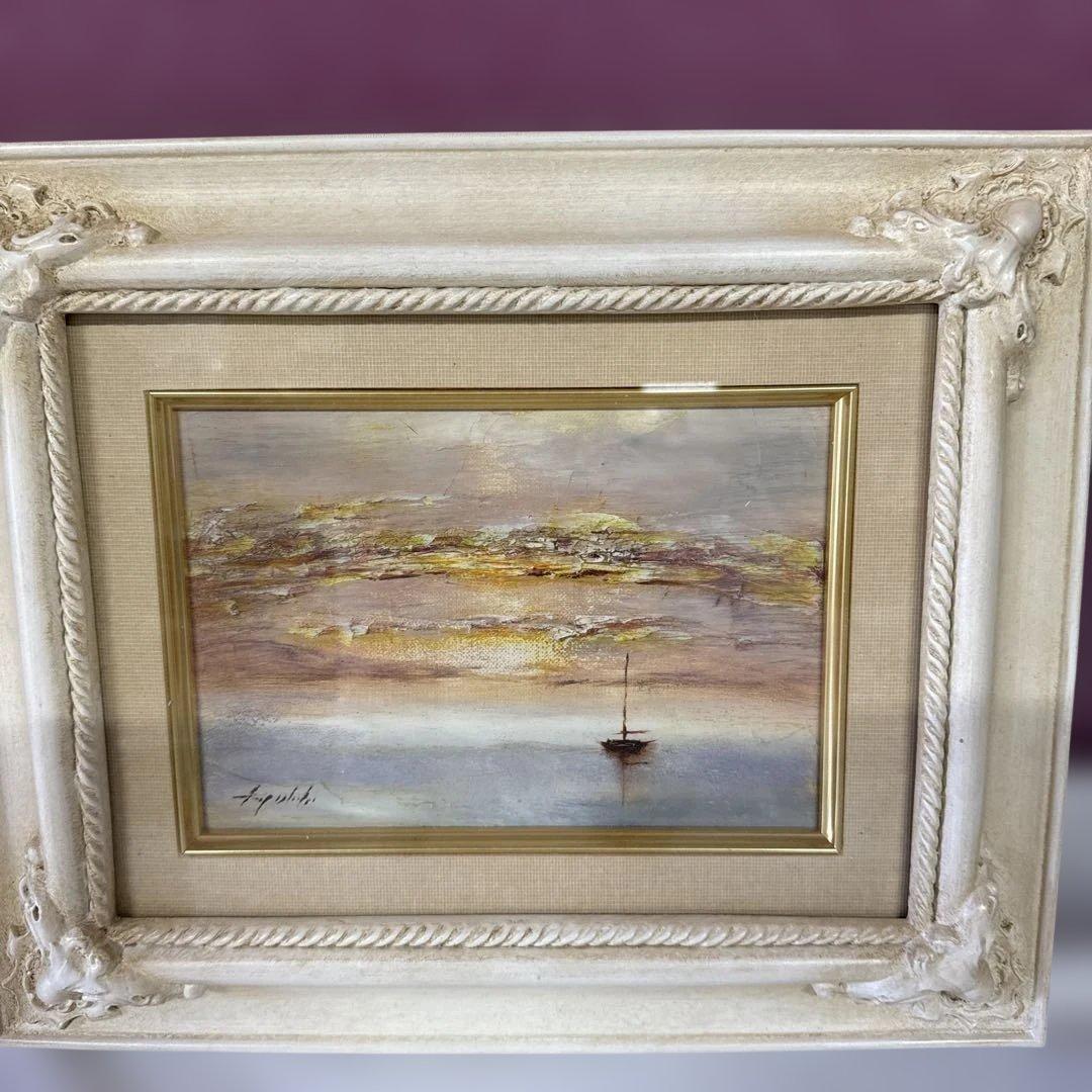 も*ん様 業者買取品！高級絵画！海　夕日