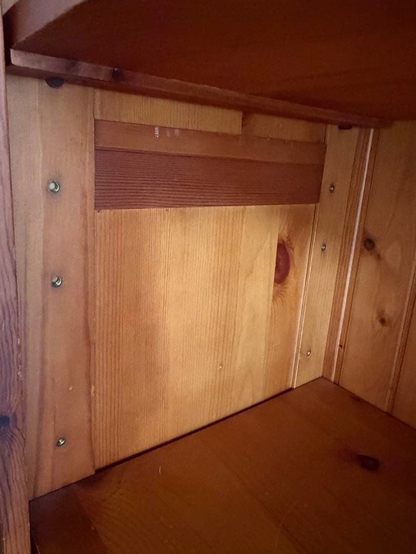 本棚 4段棚 ＋扉付き収納　カントリー　オシャレ　アンティーク風　＊引取り限定