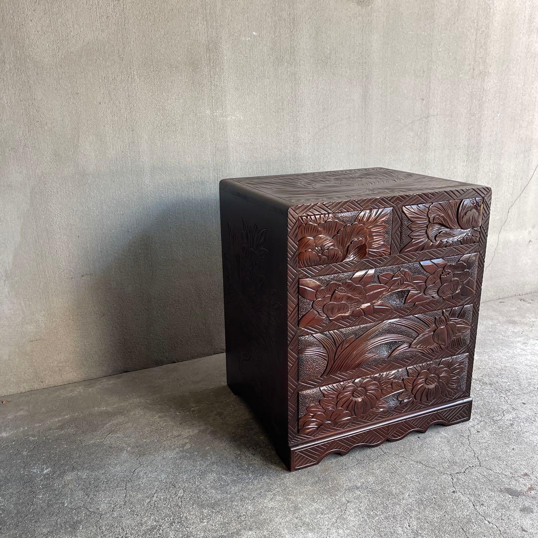 日光彫　 小引き出し 抽斗 5杯