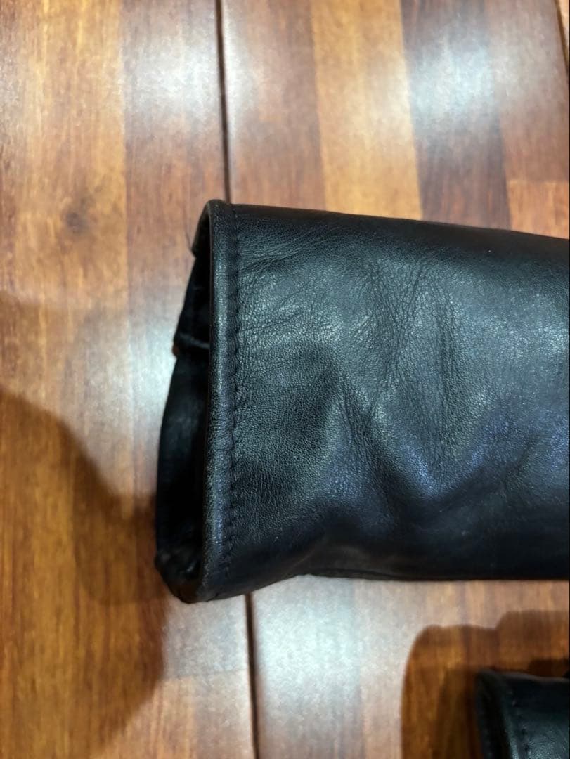 Schott Perfecto ブラックレザージャケット&レザーパンツ34セット