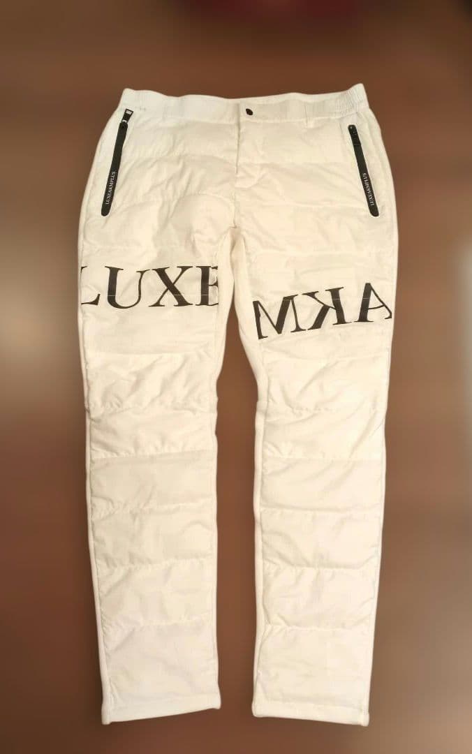 LUXEAKMPLUS ゴルフ 中綿 ロゴ テーパードパンツ XL