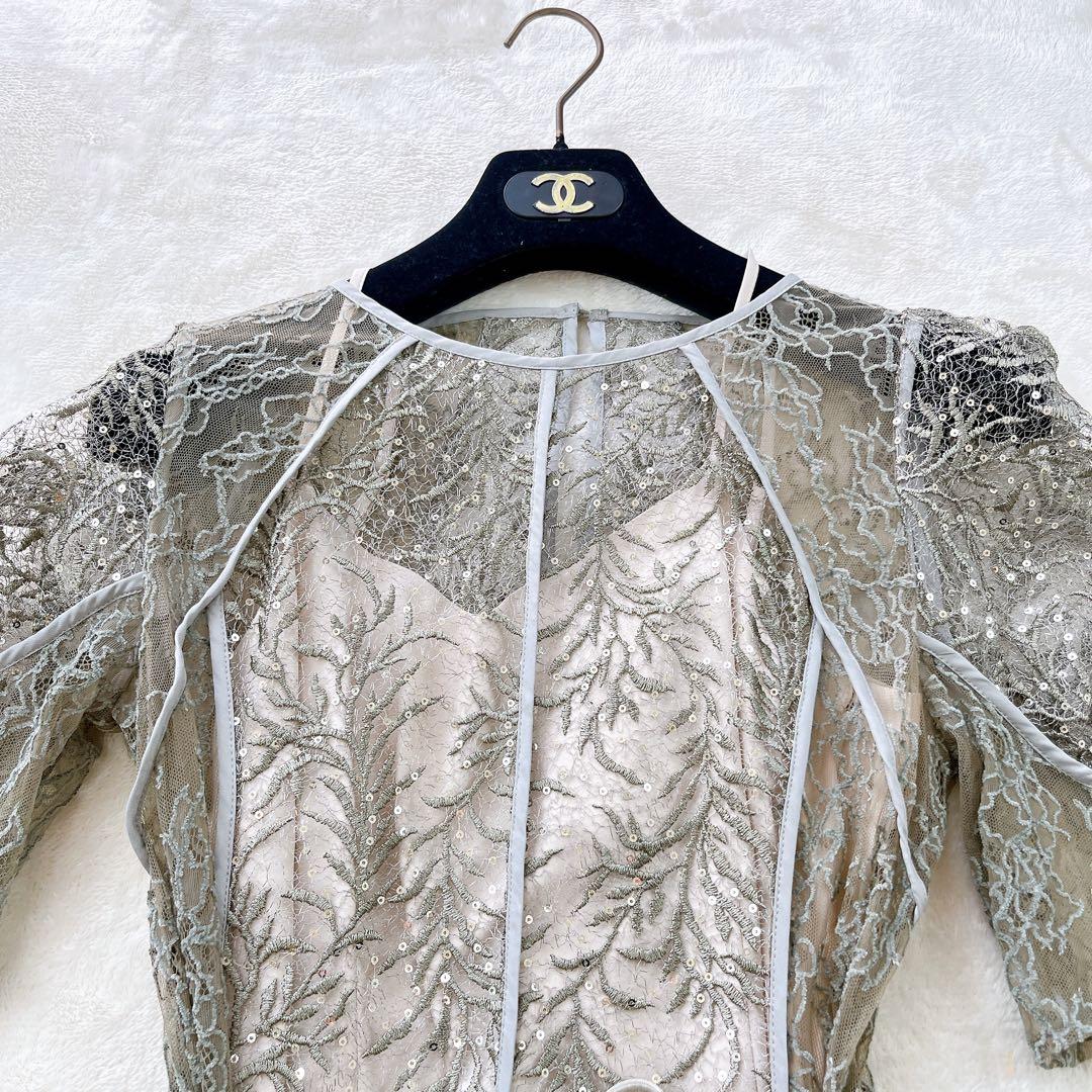 極美品✨FRAY I.Dフレイ アイディー リーフレースパイピングドレス