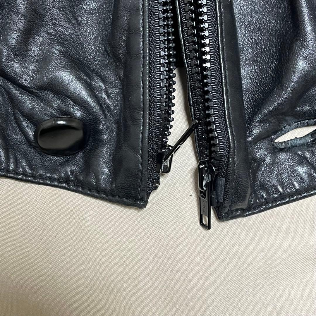 【美品XL程】JINDO ラムレザージャケット　ミンクファー　変形　希少品