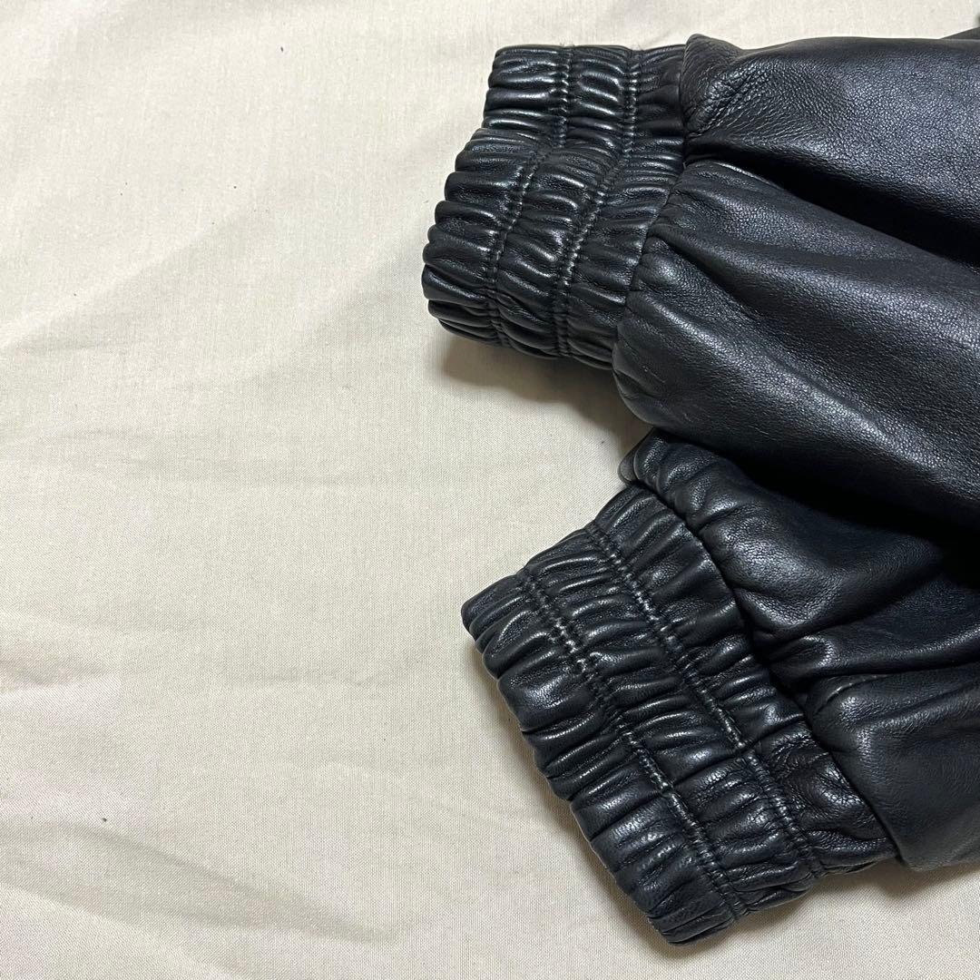 【美品XL程】JINDO ラムレザージャケット　ミンクファー　変形　希少品