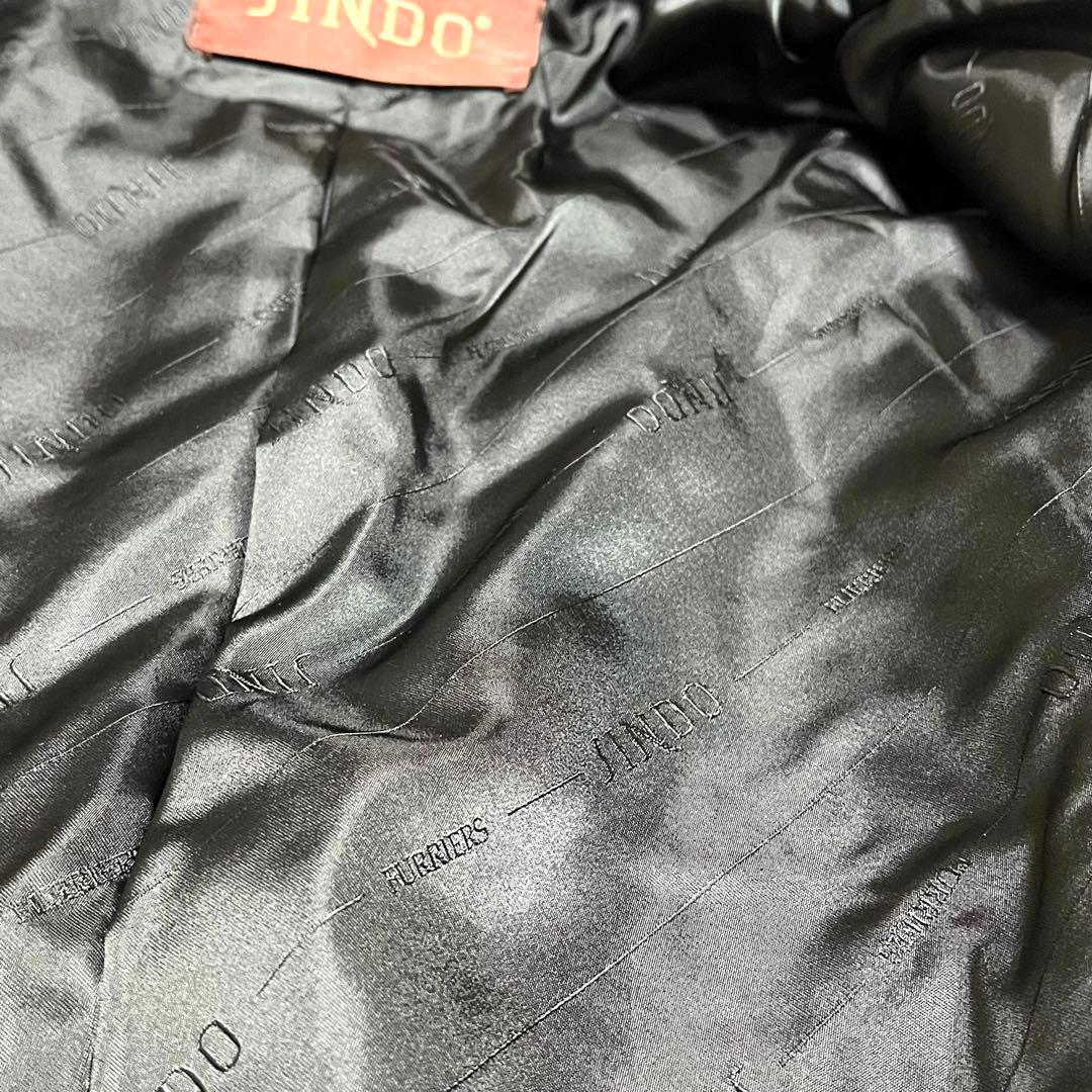 【美品XL程】JINDO ラムレザージャケット　ミンクファー　変形　希少品