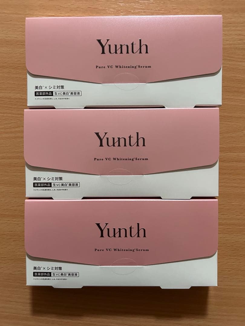 Yunth 美容液3箱・化粧水3本・化粧下地1本・UVジェル1本のセット