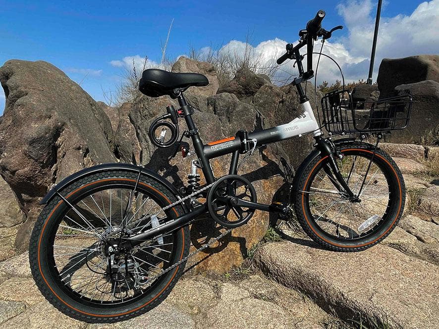 折畳セミファット20・6SP・リアサスLEDライト＆ワイヤーロック