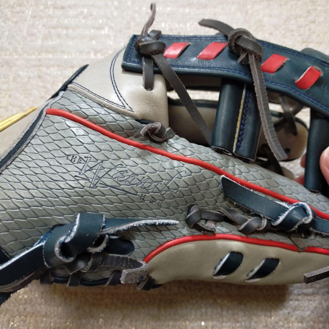 Wilson WannaBe HERO 軟式グローブ グレー/レッドD5 内野手