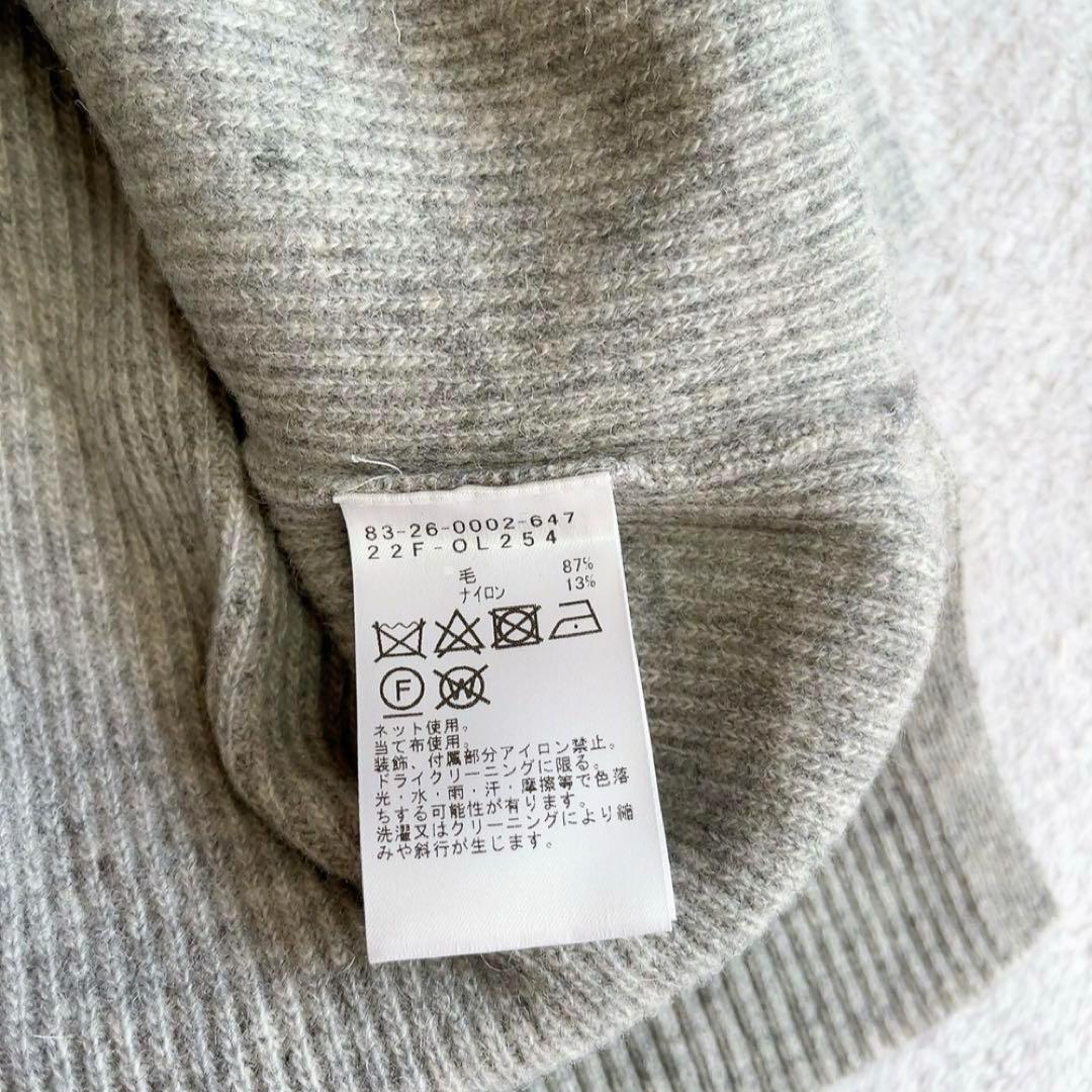 極美品　近年モデル　ビームスゴルフ　ニットワンピース　ウール　リブ　ロング