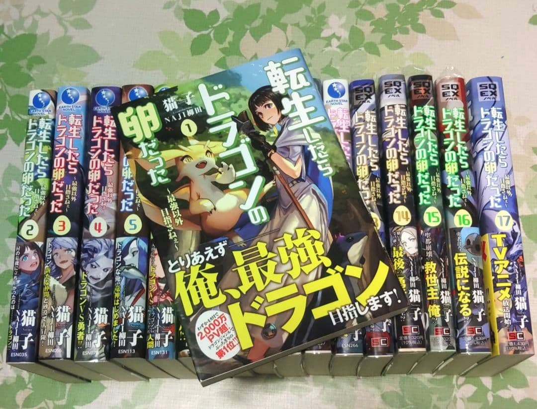 【全巻初版帯付・完結】 転生したらドラゴンの卵だった 1～17巻+SS　小説