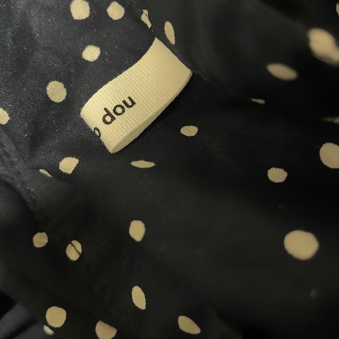 美品　nop de nod Ciel ランダムポルカ切り替えギャザーワンピース