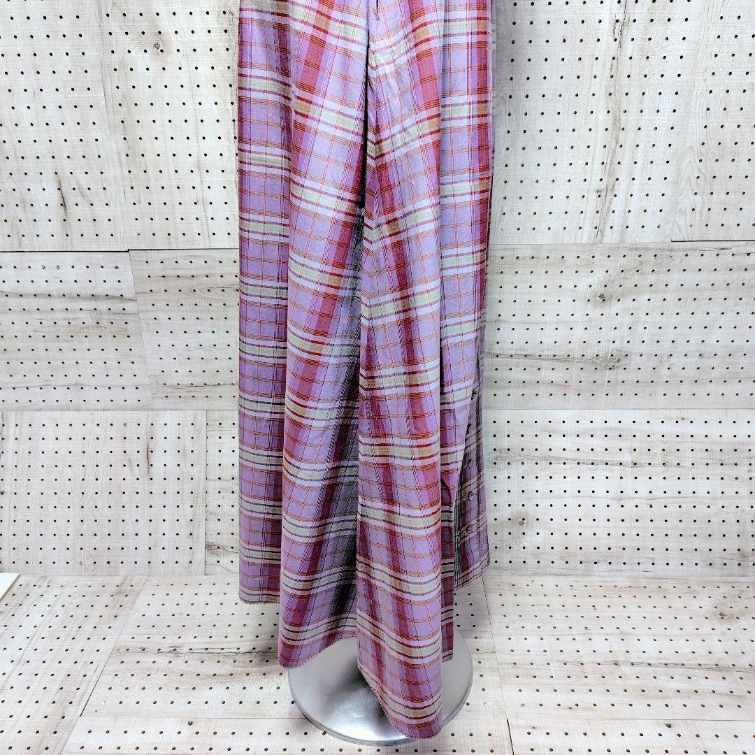 人気 INGEBORG インゲボルグ ギンガムチェック ロング丈ワンピース