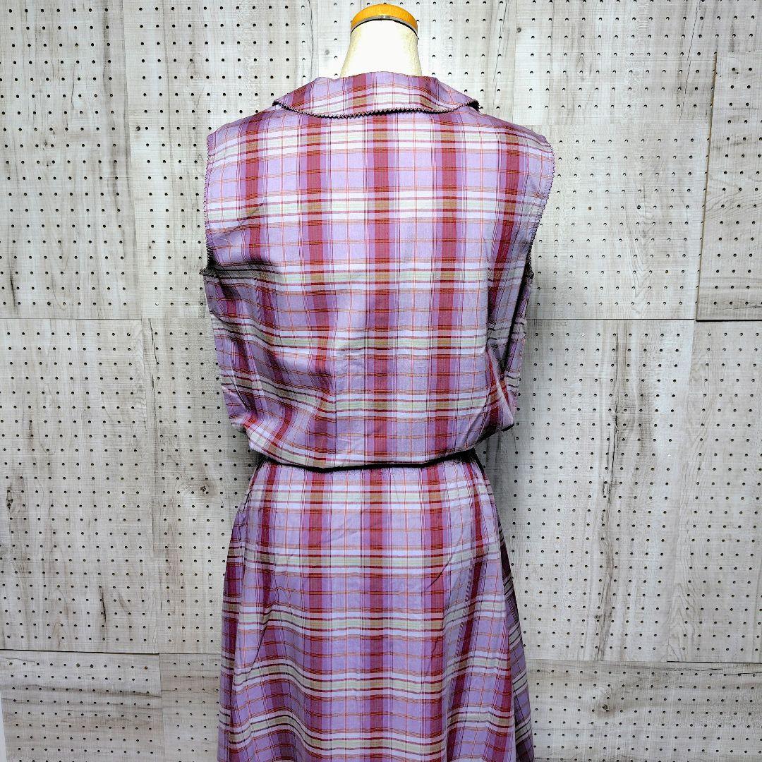 人気 INGEBORG インゲボルグ ギンガムチェック ロング丈ワンピース