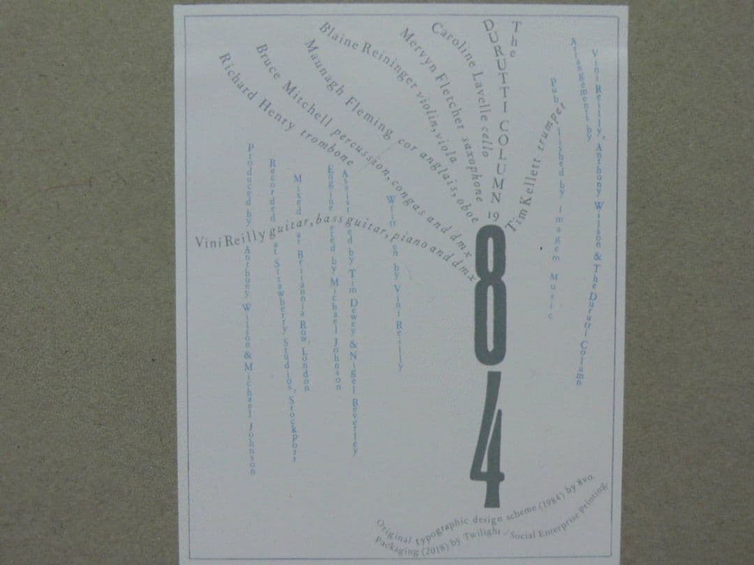 [未使用品 レコード]　DURUTTI COLUMN　WITHOUT MERCY