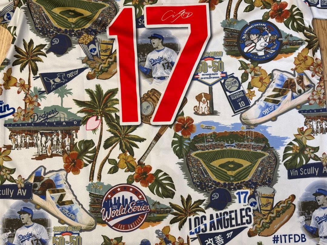 大谷翔平 デザイン アロハユニフォーム 背番号17 XL ノベルティ仕様