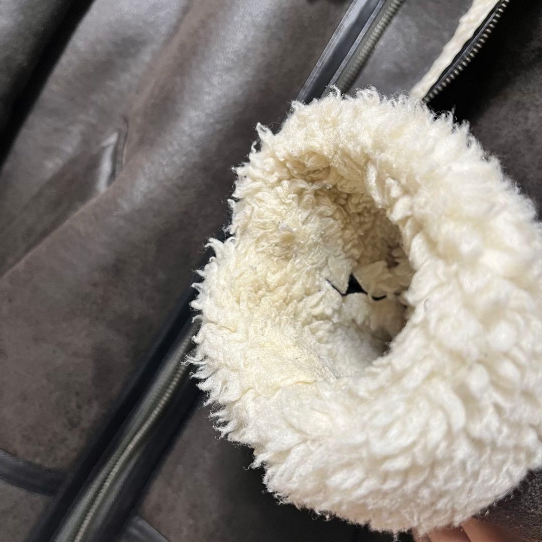 【完売名作】ZARA フェイクムートンジャケット B-3 ボア ブラウン M相当