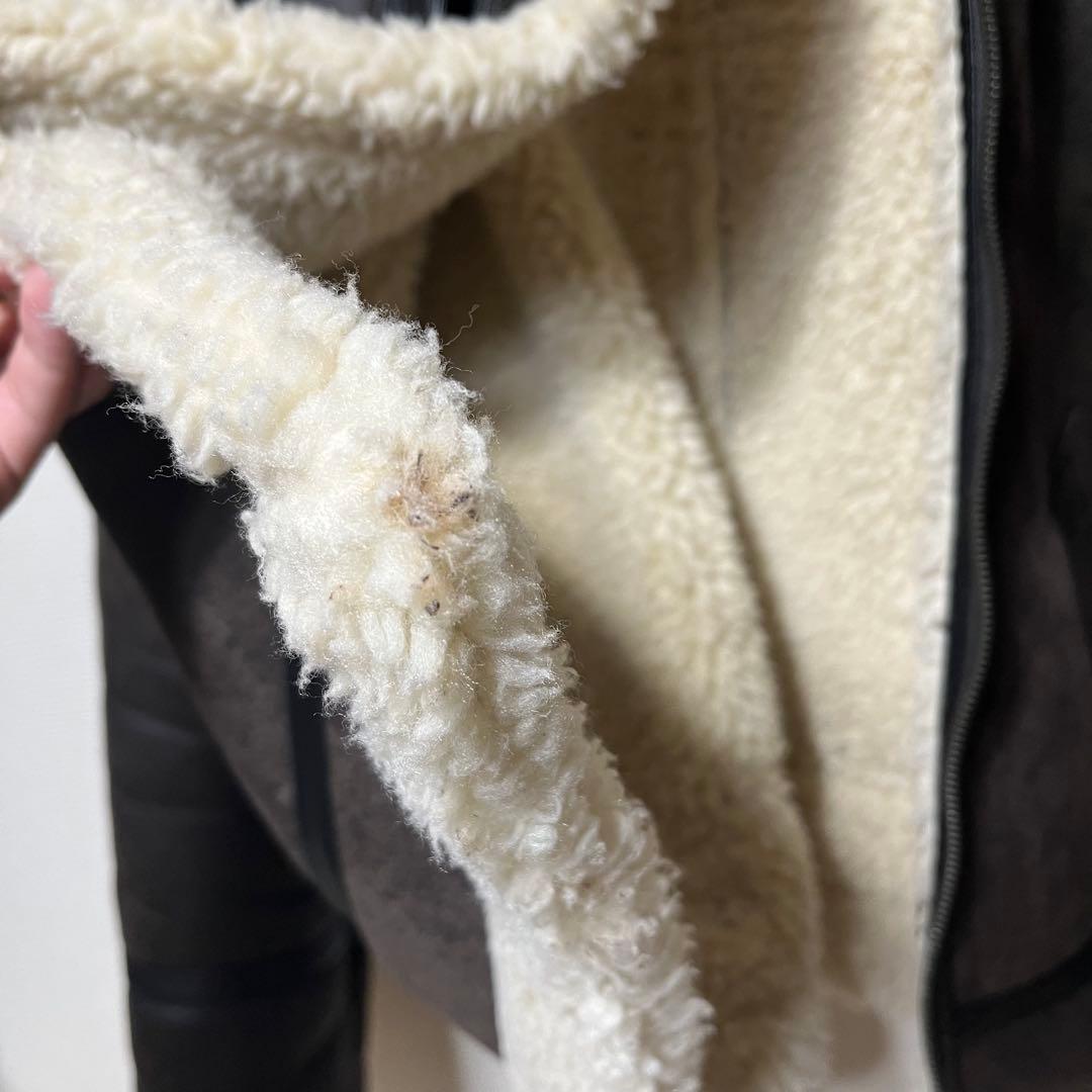 【完売名作】ZARA フェイクムートンジャケット B-3 ボア ブラウン M相当