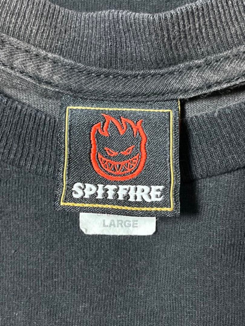 90s？ SPITFIRE ブラック ロングスリーブ Tシャツ　L〜XL相当