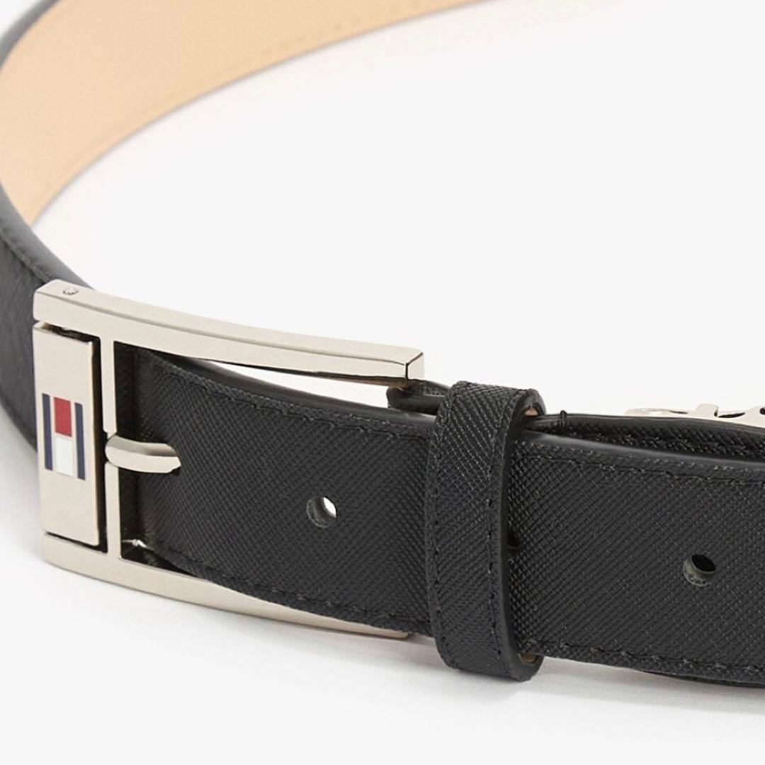 トミーヒルフィガー ゴルフ ベルトリバーシブルバックル ブラック