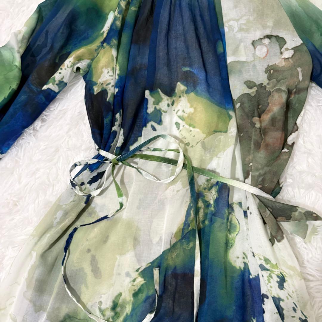 FRAY I.D✨アートプリントフレアワンピース オケージョン ドレス 希少 S