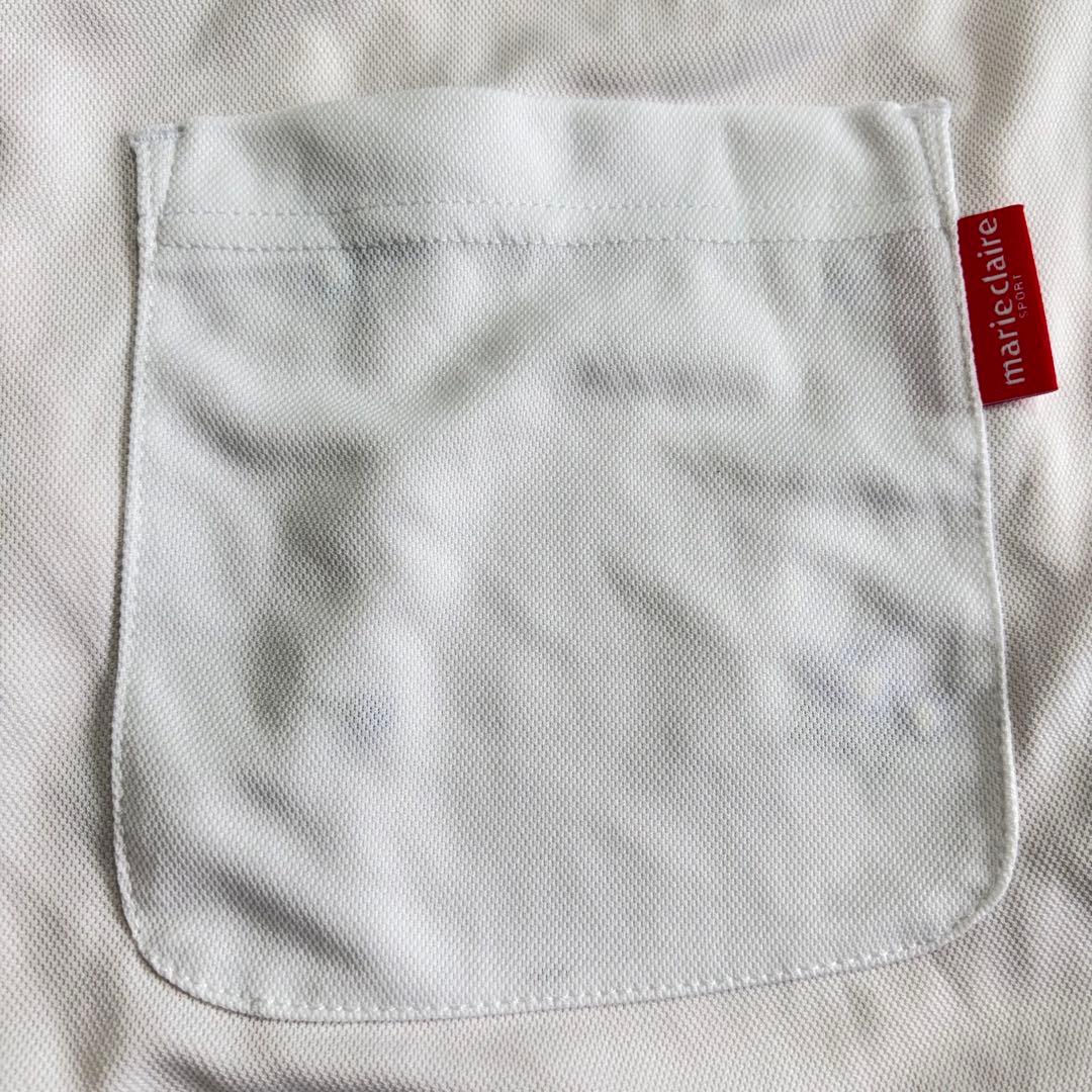 新品 マリクレールSPORTゴルフウエア 花柄 刺繍ワンピース 冷感 M