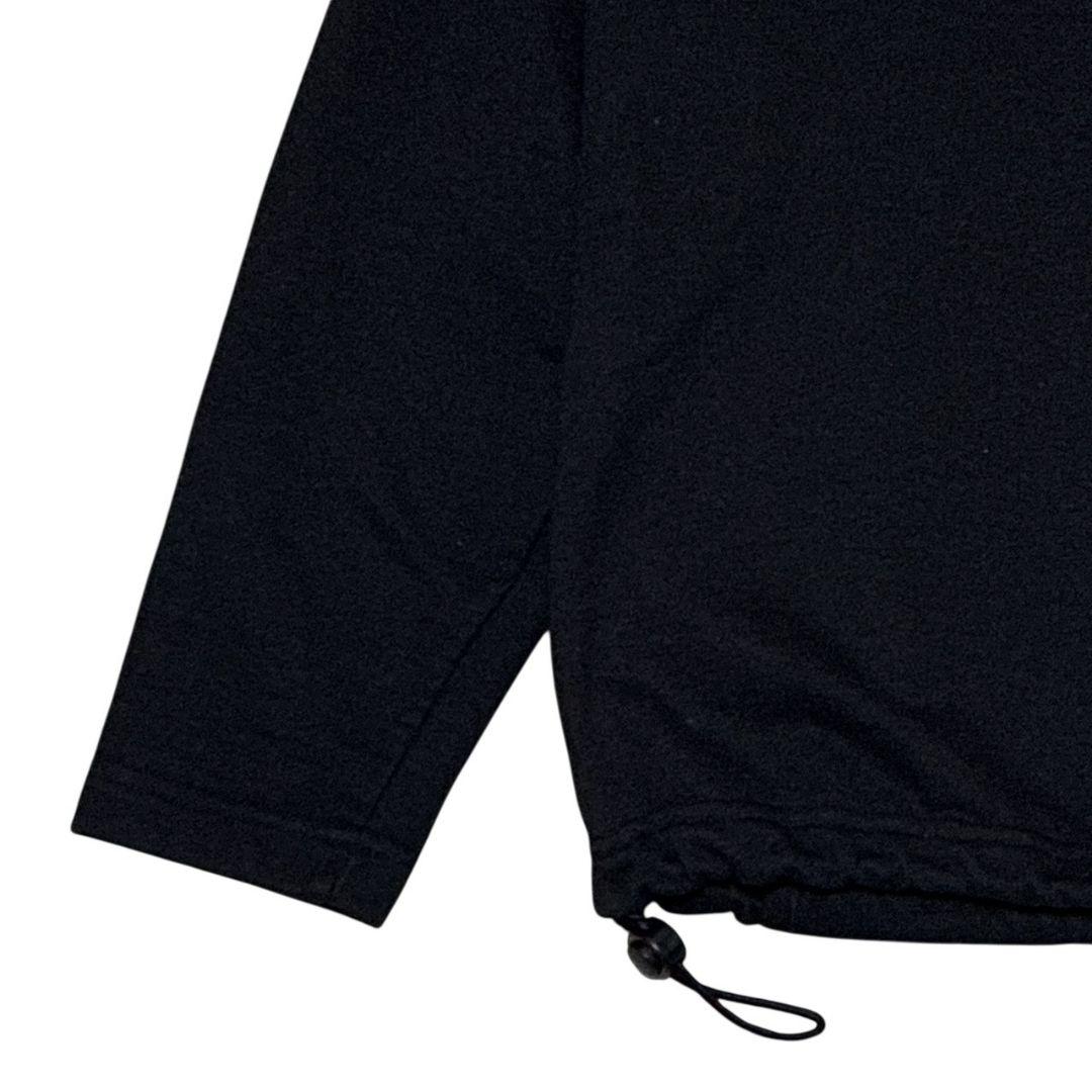 美品✨バーバリーロンドン パーカー ノヴァチェック ハーフジップ 刺繍ロゴ 黒