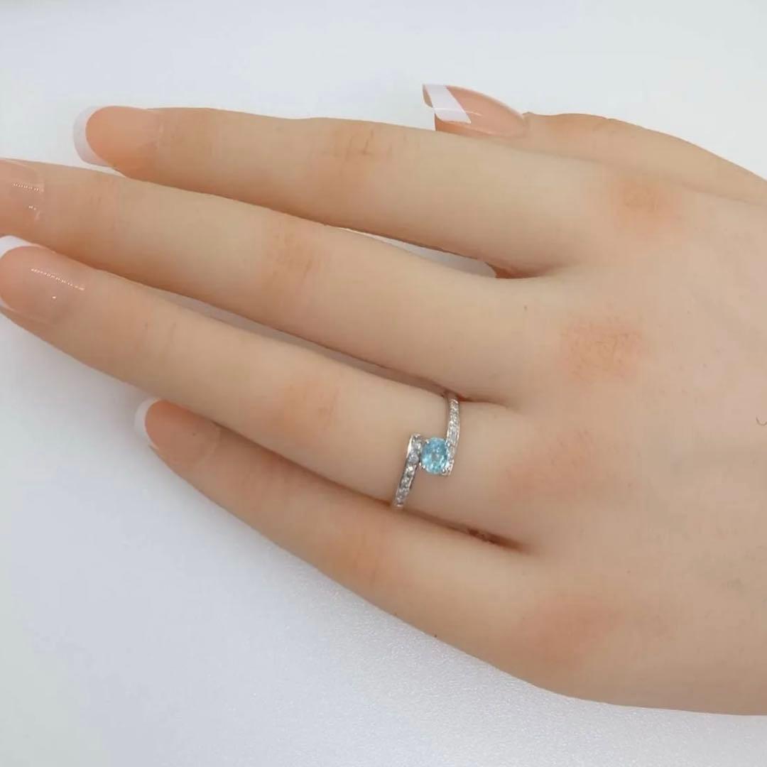 h*o様 pt900 世界三大希少石パライバトルマリン＆天然ダイヤモンドリング