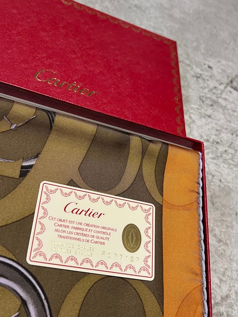カルティエ スカーフ 箱付き CARTIER