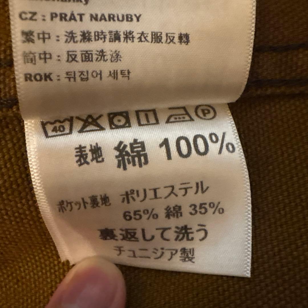 carhartt ダークブラウン ジップアップジャケット S