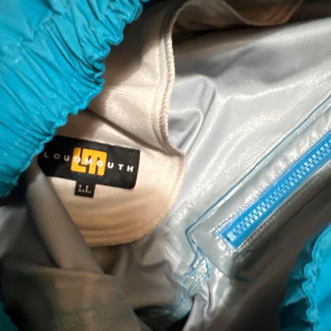 新品LLサイズ　高機能ラウドマウスゴルフメンズダントツ撥水レインウェア　ブルー