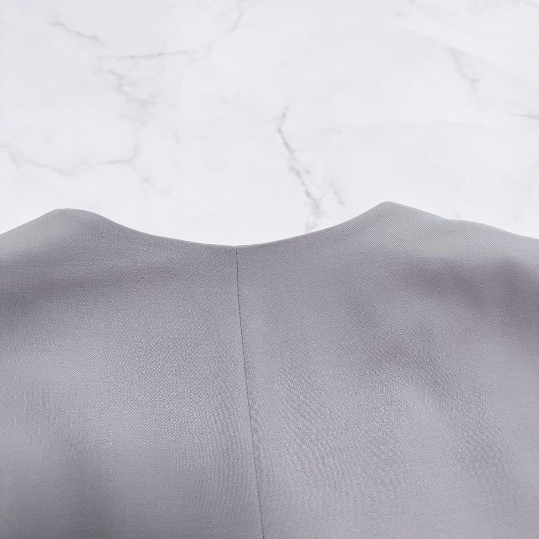 【新品未使用】セオリーリュクス 25モデル ノーカラー ジレ ミドル丈 ダブル