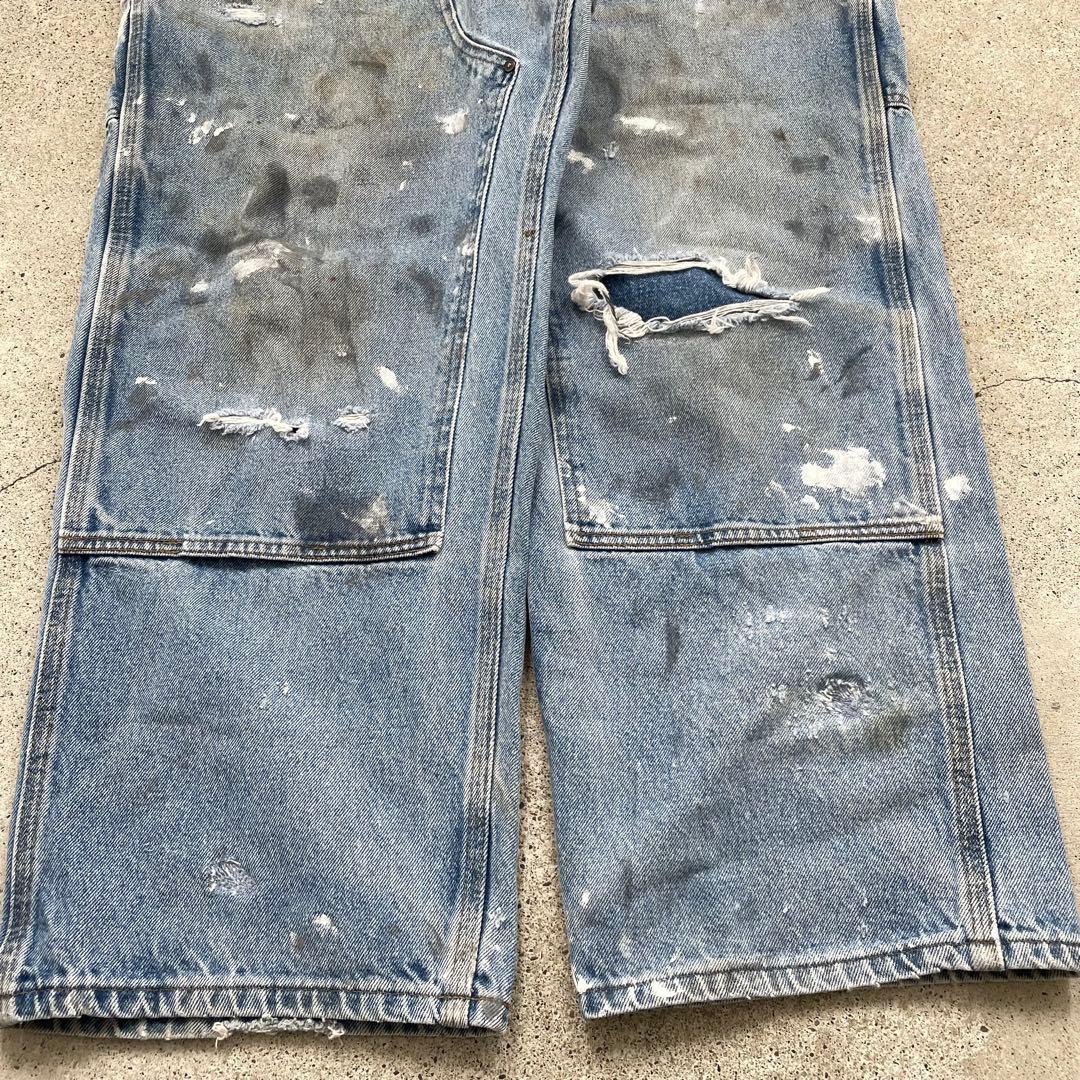 USA Carhartt ダブルニージーンズ バギーデニム フェード ワイドレグ