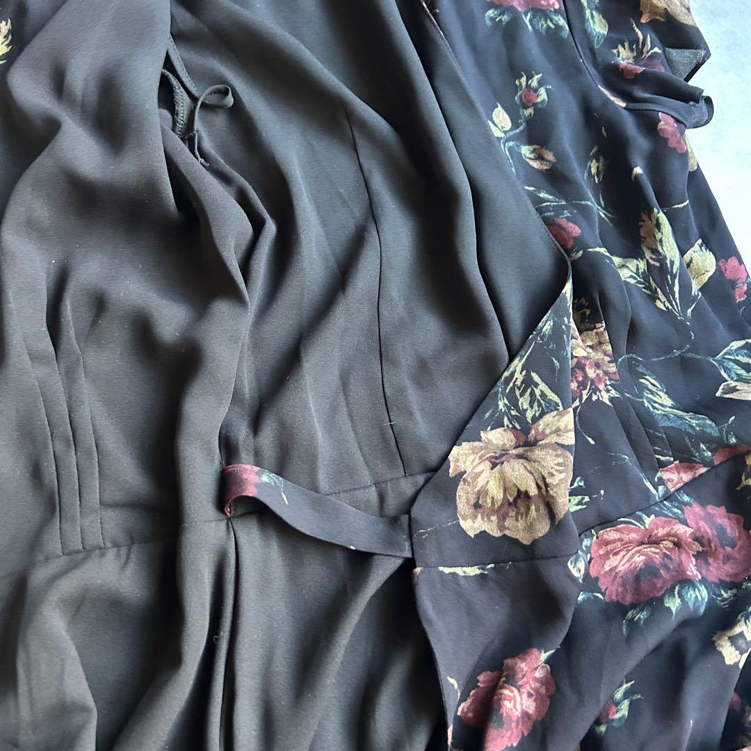 美品✨ポロラルフローレン ラップワンピース マキシ丈 シルク100% 花柄