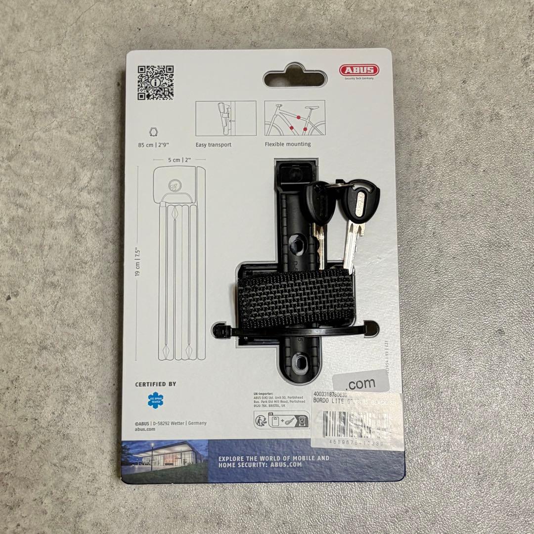 【新品未開封】ABUS BORDO 6055K LITE 自転車ロック 85cm