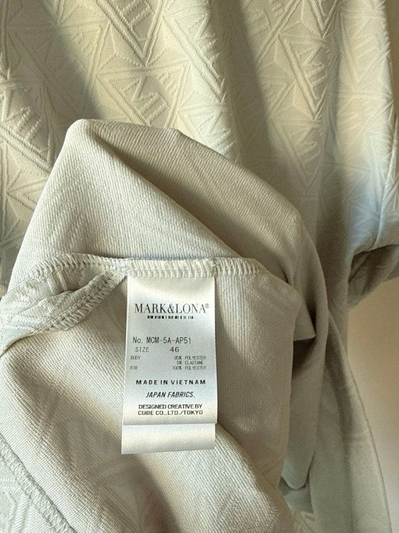 新品 ★ MARK&LONA コード ポロシャツ マーク&ロナ 正規品 グレー