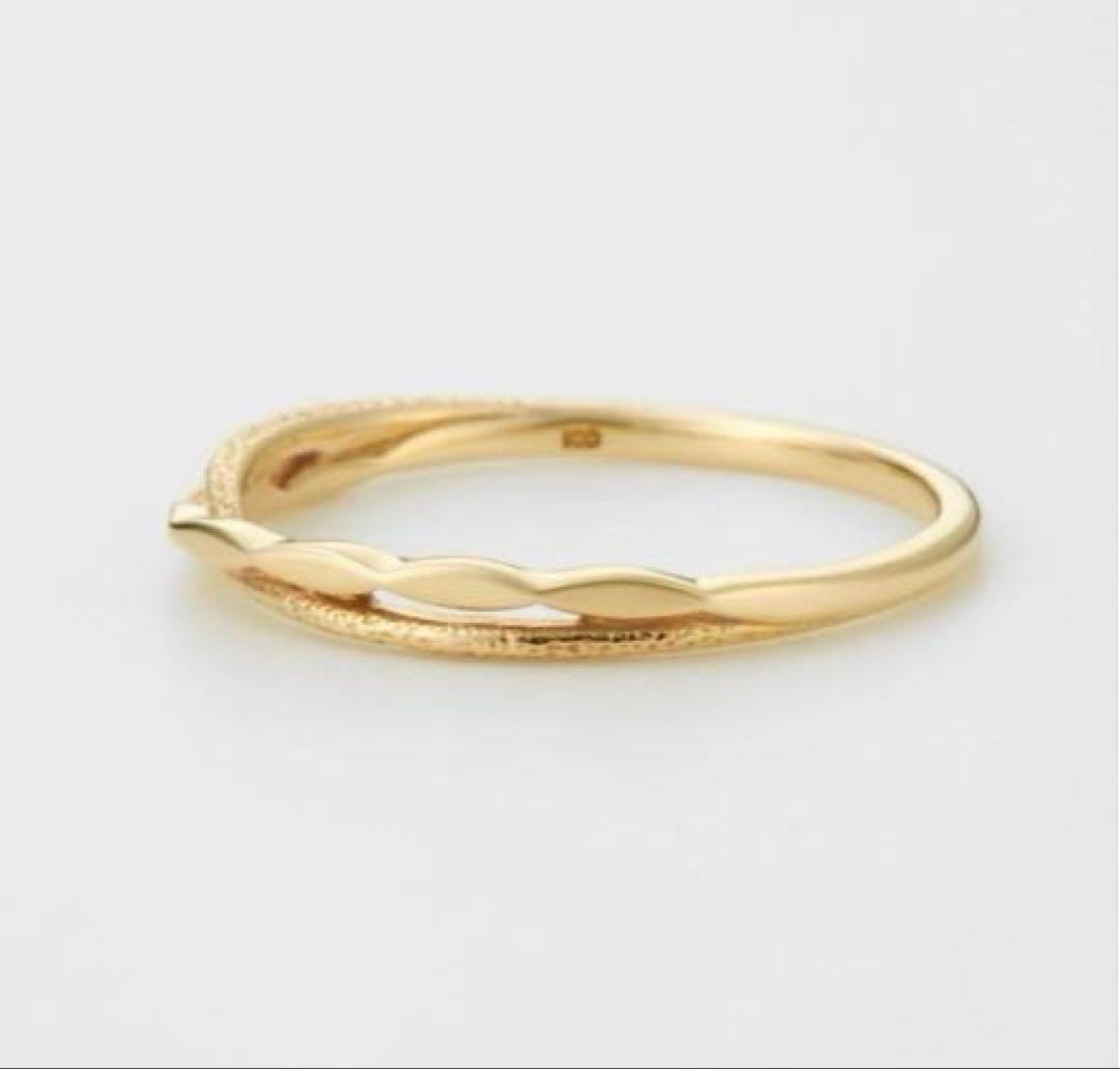 未使用 agete k10 ２連風 リング 13号