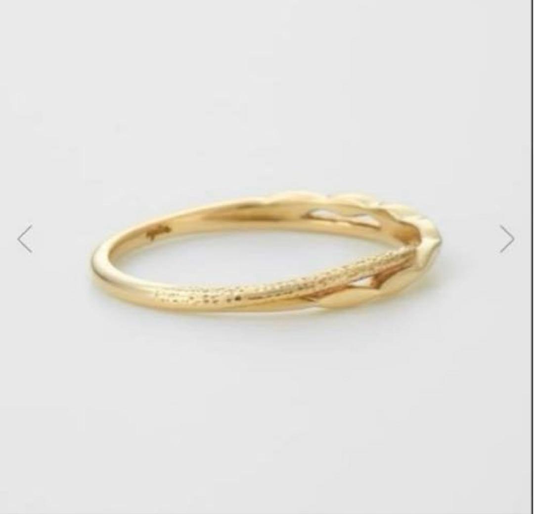 未使用 agete k10 ２連風 リング 13号