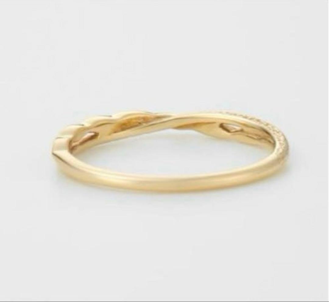 未使用 agete k10 ２連風 リング 13号