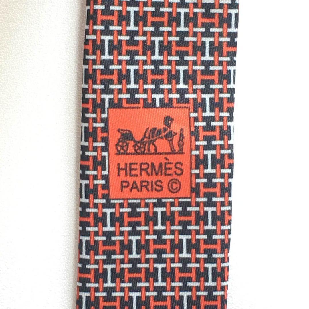 エルメス HERMES ネクタイ シルク H織りタイ ファソネH H柄
