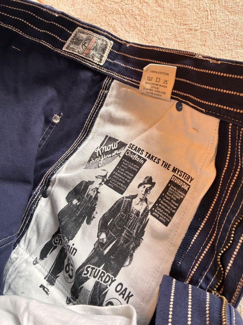 【typeＤ-XL】 ウォバッシュ　ストライプ　デニム　パンツ　ヒッコリー