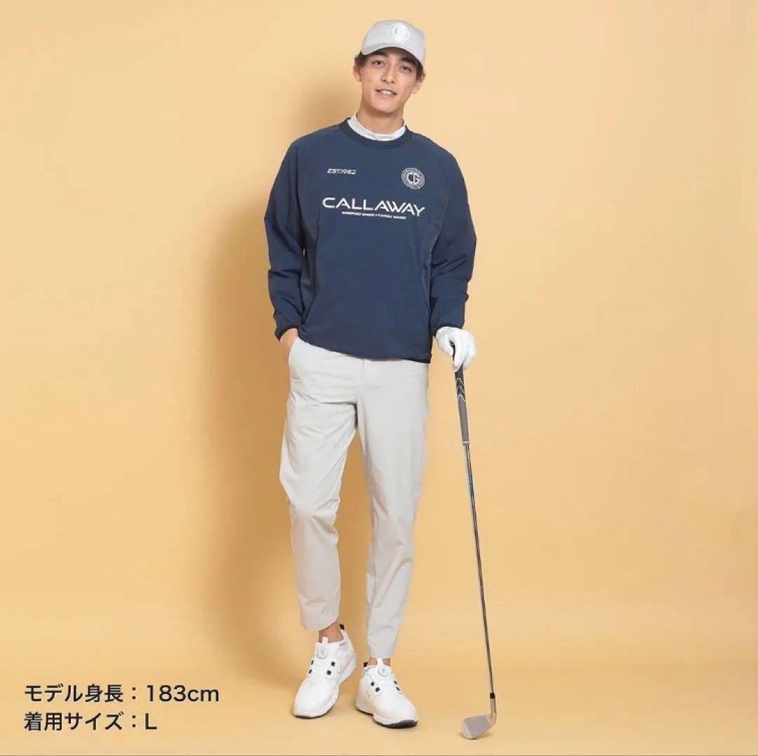 【新品】キャロウェイ／クルーネックブルゾン／ストレッチ／Ｍサイズ