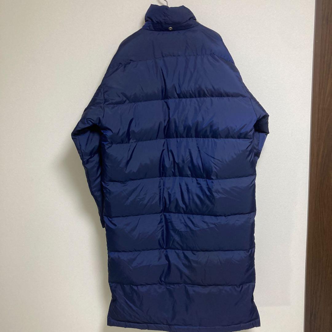 【極暖】PUMA プーマ ダウンコート ベンチコート XL相当 刺繍ロゴ 紺